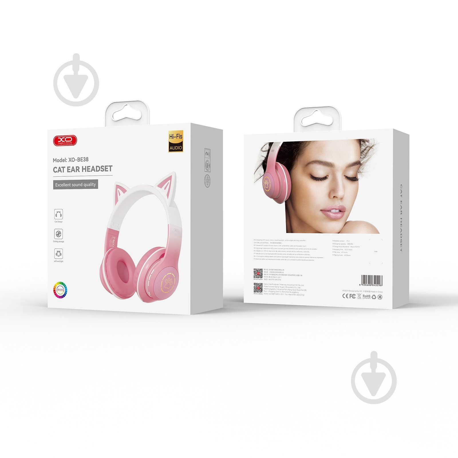 Навушники Xo BE38 pink (BE38.pink) - фото 4