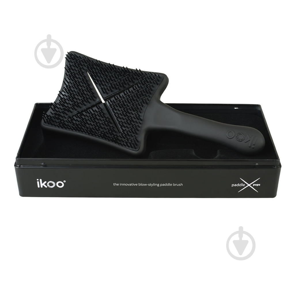 Детанглер Ikoo pops beluga black Paddle X 005-002-002 черный - фото 1