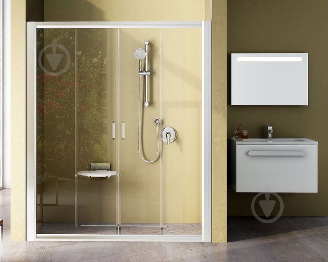 Душові двері Ravak BLDP4-150 Білий TRANSPARENT - фото 1