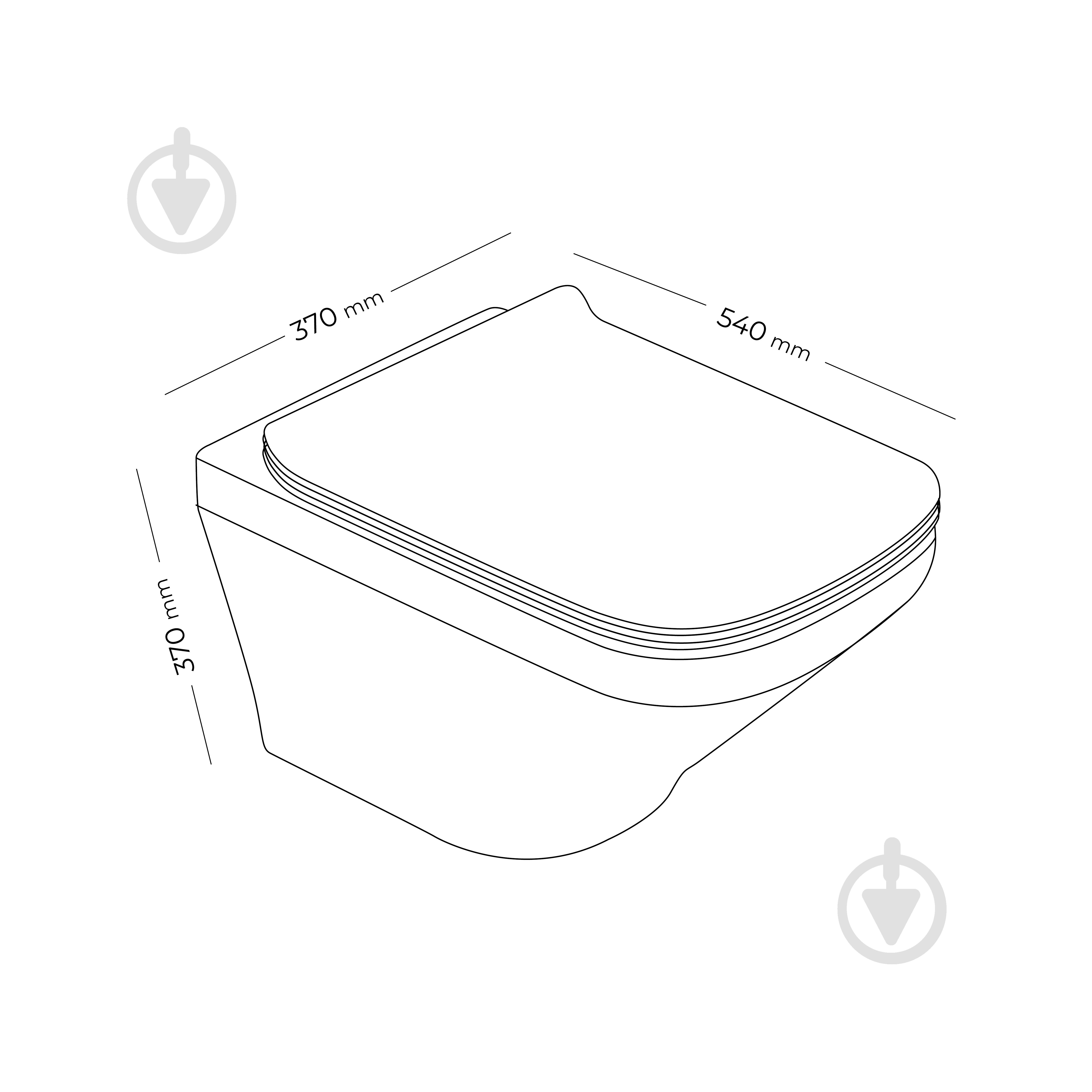 Унитаз подвесной Doosh VODOSPAD Rimless DO-HT-04 White - фото 3