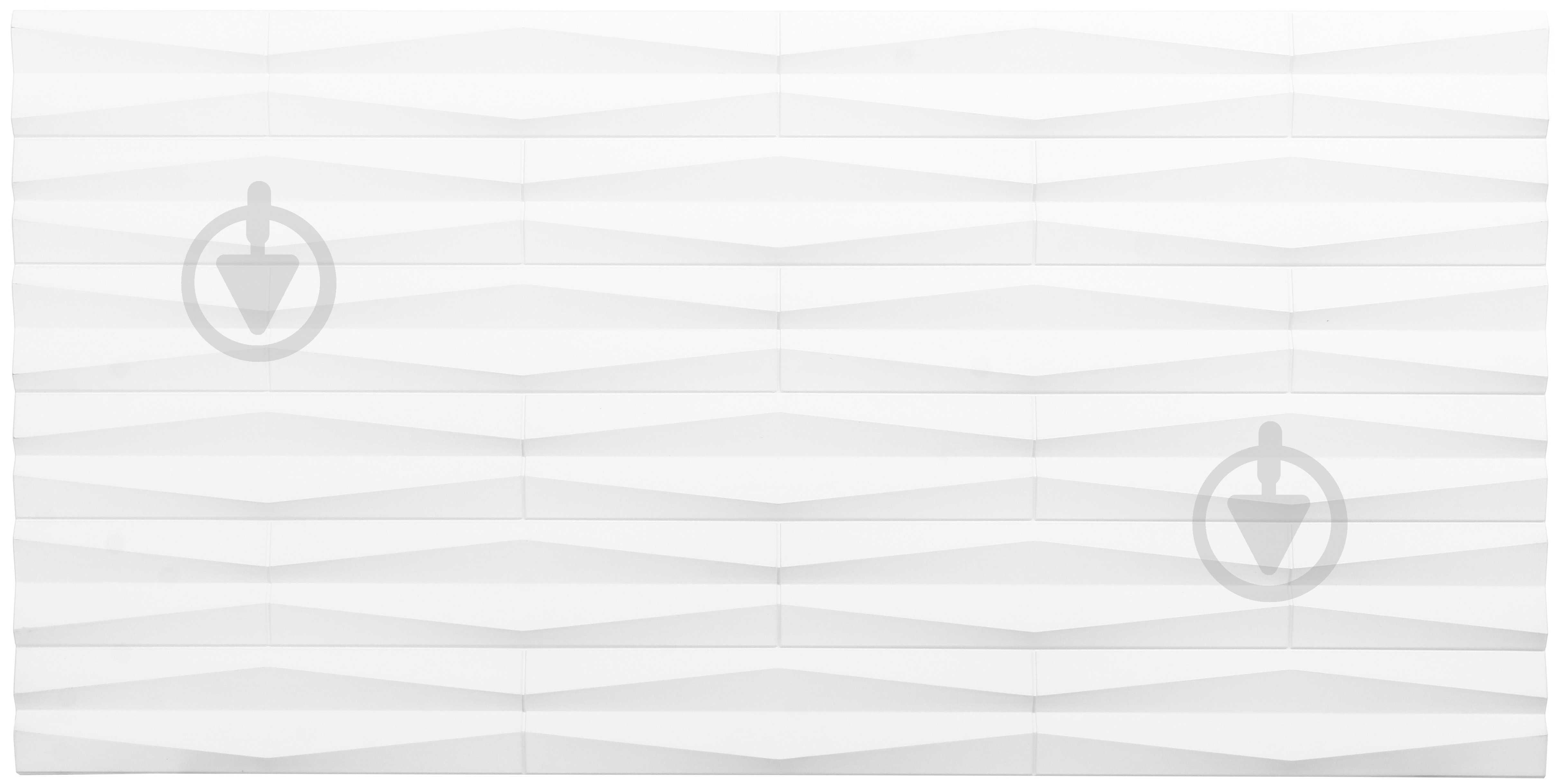 3D-панель с ПВХ 60x120x2,5 cм белый E004-1 - фото 1