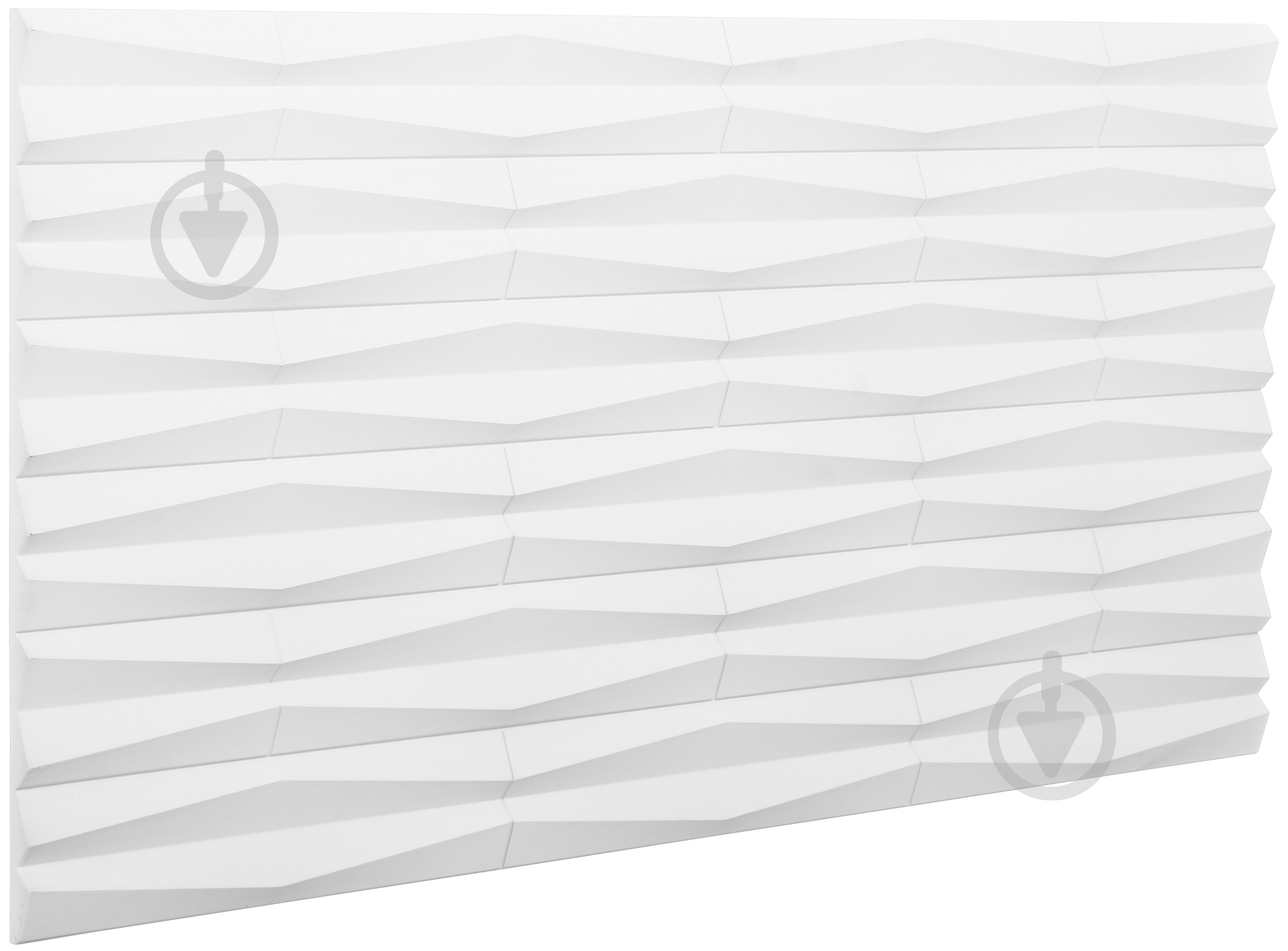 3D-панель с ПВХ 60x120x2,5 cм белый E004-1 - фото 2
