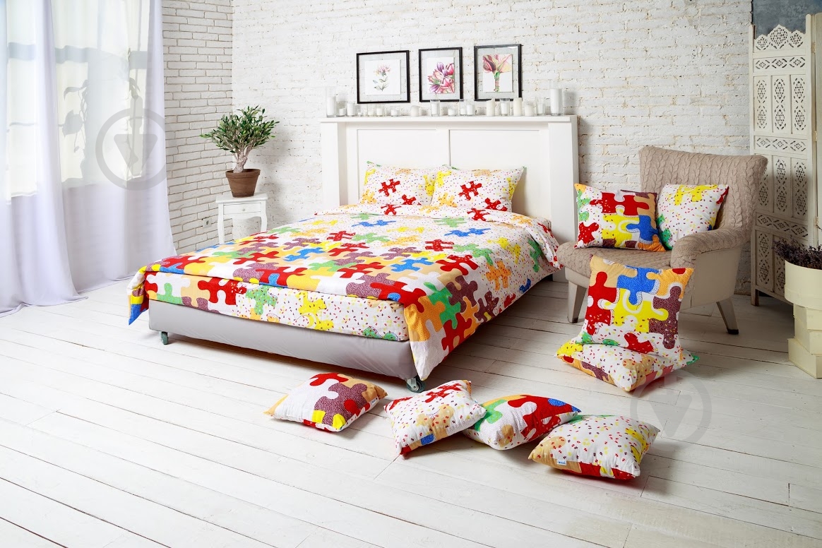 Комплект постельного белья Руно Пазлы с рисунком 845.116_Пазли - фото 2