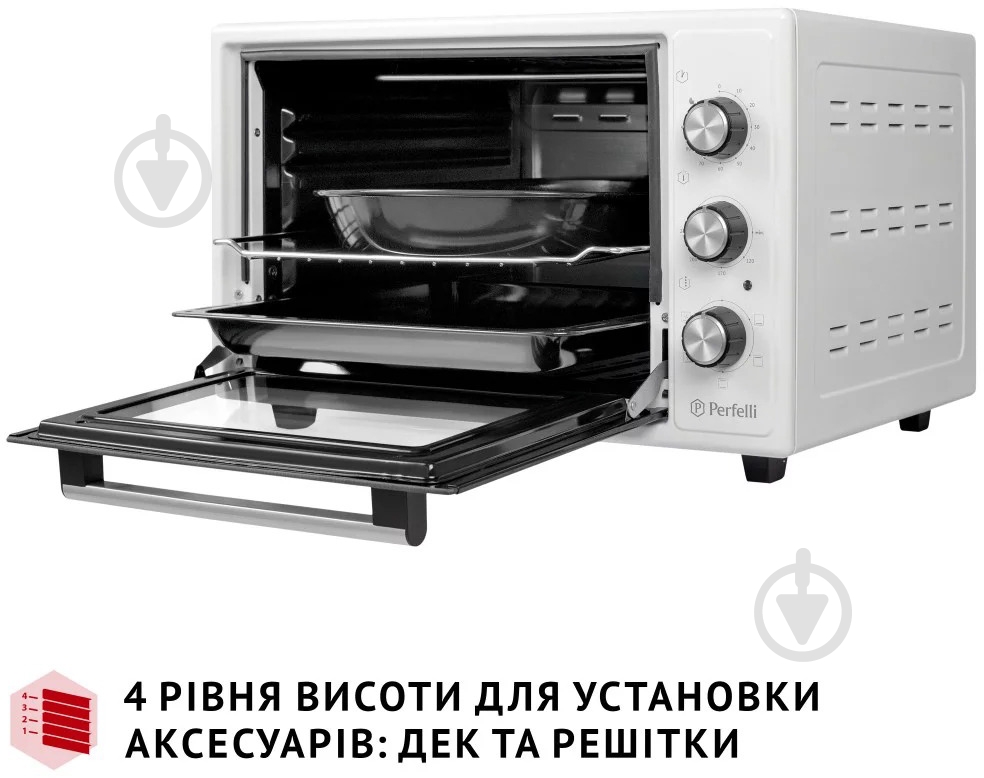 Электрическая печь Perfelli TRIMO 37 WHITE - фото 5