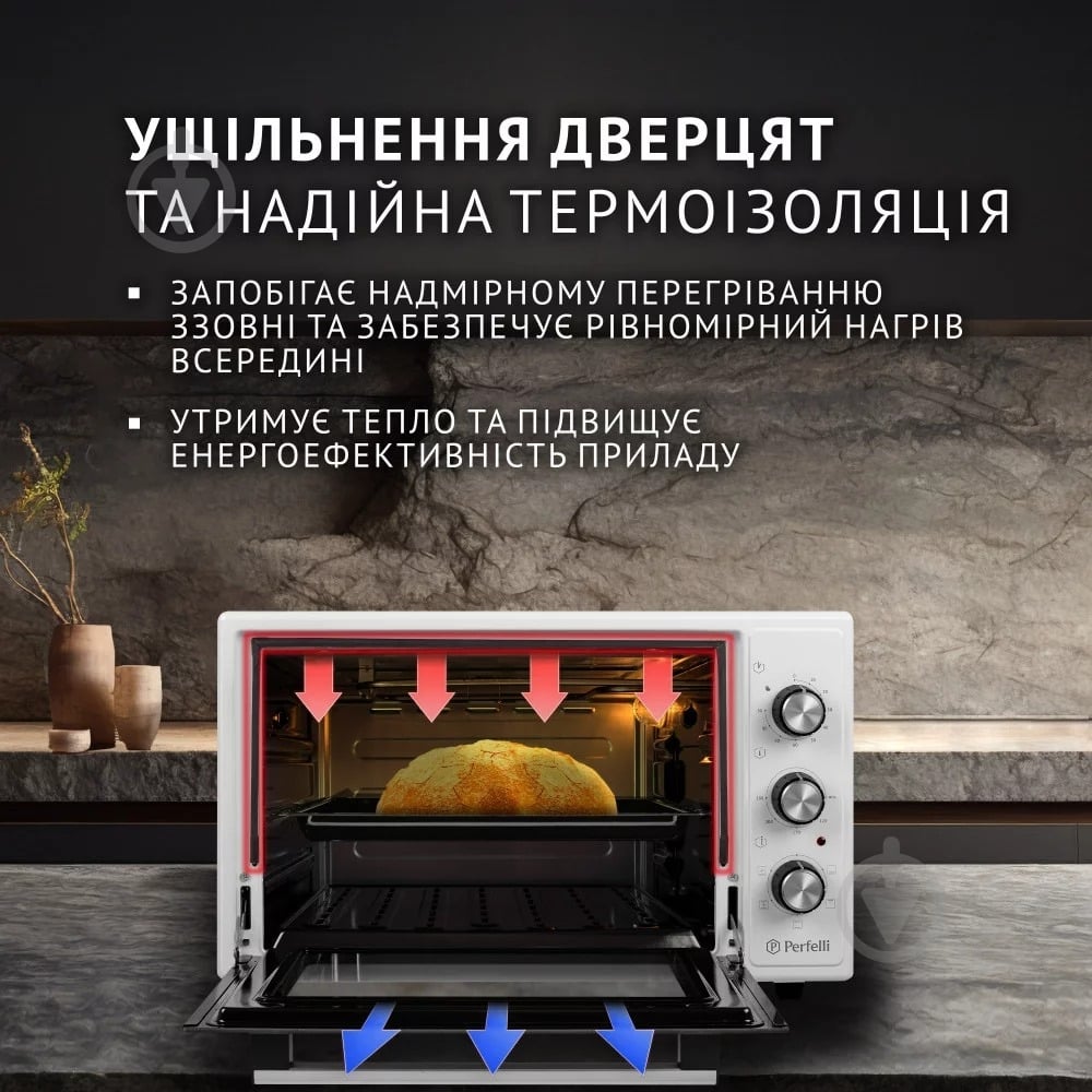 Электрическая печь Perfelli TRIMO 37 WHITE - фото 18