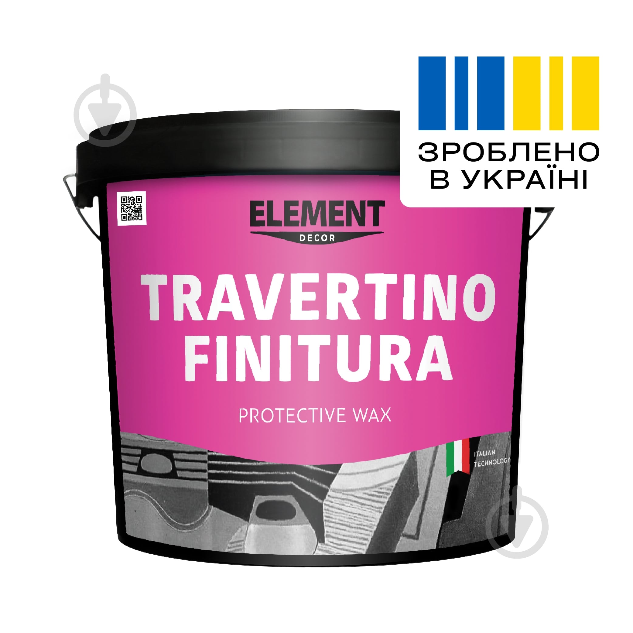 Декоративный воск моделирующая Element Decor Travertino Finitura 5 л /прозрачный - фото 2