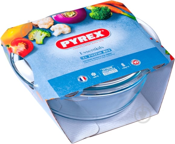Кастрюля стеклянная Pyrex Essentials 2.2+0.8 л (208A000) - фото 3 Кастрюля стеклянная Pyrex Essentials 2.2+0.8 л (208A000) - фото 3