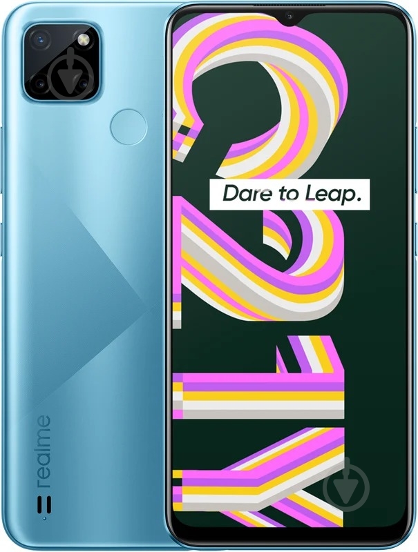 Смартфон realme C21Y NFC 4/64GB blue (RMX3261) - фото 1 Смартфон realme C21Y NFC 4/64GB blue (RMX3261) - фото 1