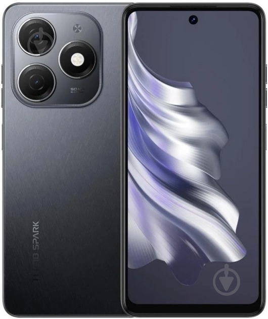 Смартфон Tecno Spark 20 (KJ5n) 8/128GB gravity black (4894947011603) - фото 1 Смартфон Tecno Spark 20 (KJ5n) 8/128GB gravity black (4894947011603) - фото 1
