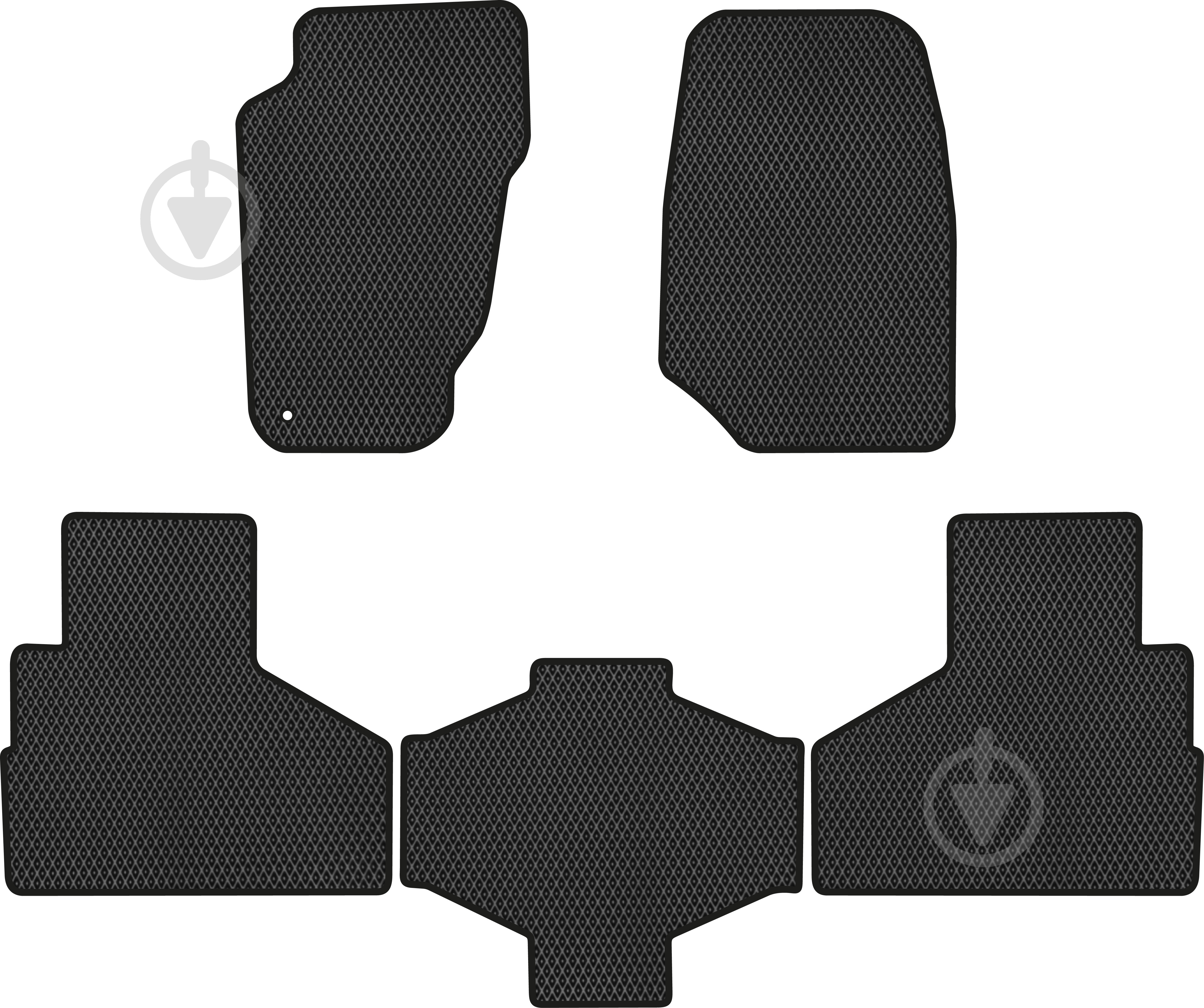 Коврики автомобильные EVAtech Jeep Cherokee 2001-2008 (JP12349CB5RBB) модельные - фото 1