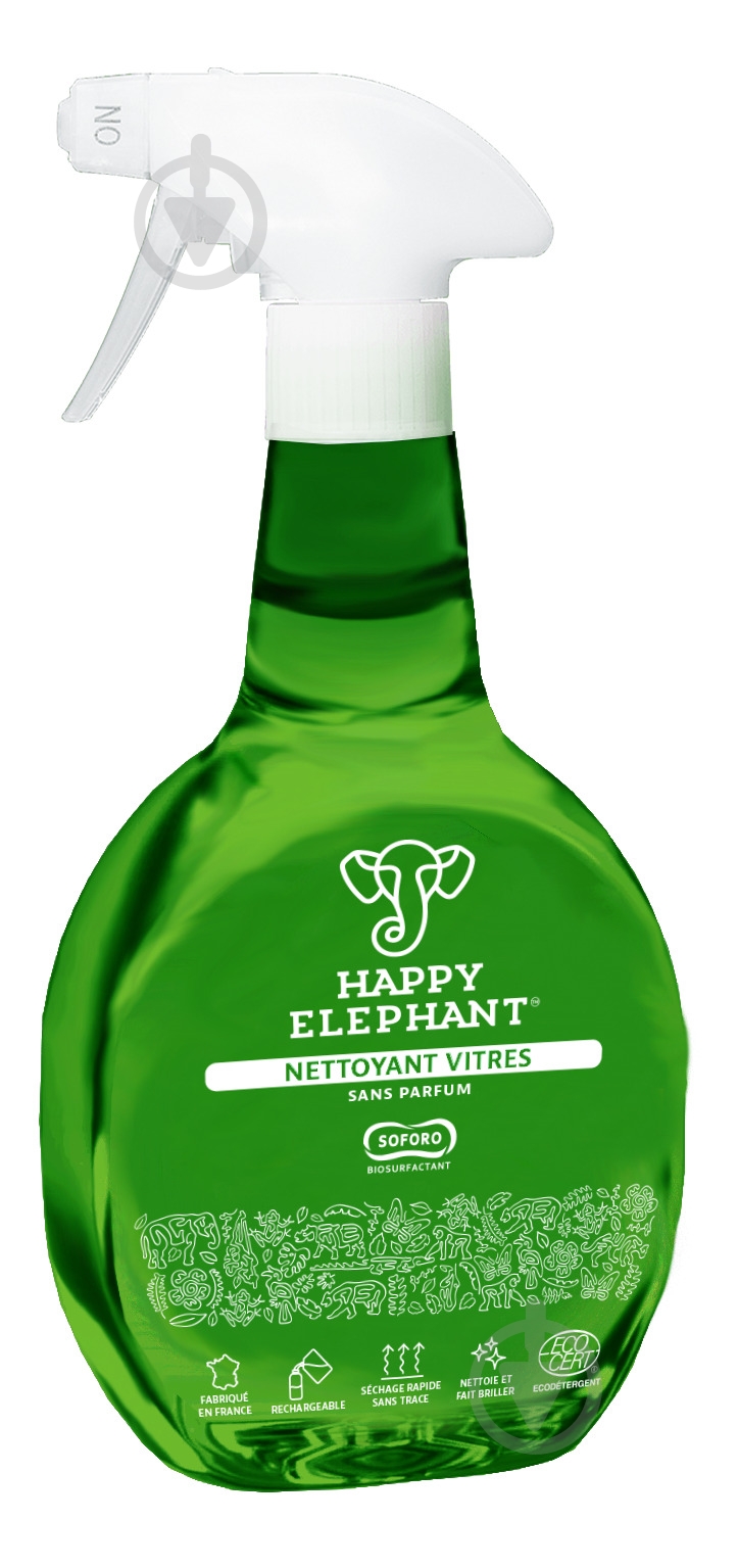 Очиститель для окон Happy Elephant без запаха 0,5 л - фото 1