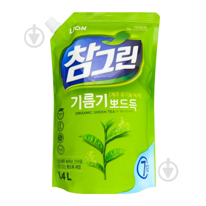 Средство для ручного мытья посуды LION KOREA Зеленый чай (запасной блок) 1,34 л - фото 1 Средство для ручного мытья посуды LION KOREA Зеленый чай (запасной блок) 1,34 л - фото 1