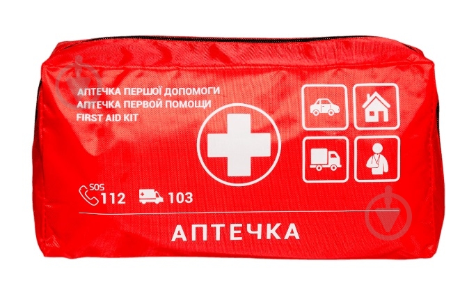 Аптечка автомобільна Poputchik АМА-1 згідно ДСТУ 3961-2000 (02-026-М) 21х8х15 см - фото 4