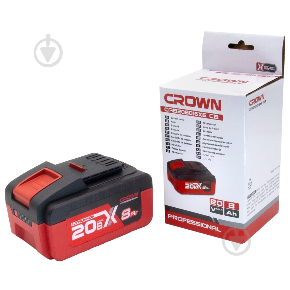 Аккумулятор Crown 20,0V 8Ah CAB208016XE - фото 1 Аккумулятор Crown 20,0V 8Ah CAB208016XE - фото 1