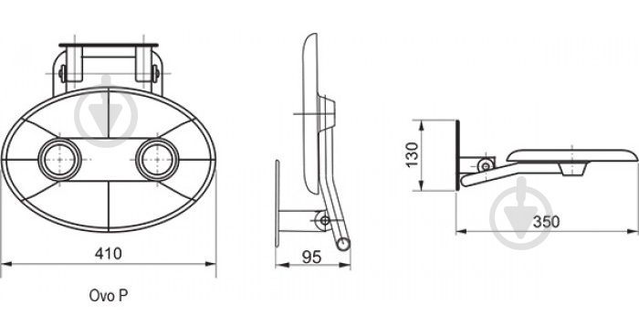 Сиденье для душа Ravak Ovo B Orange - фото 2 Сиденье для душа Ravak Ovo B Orange - фото 2
