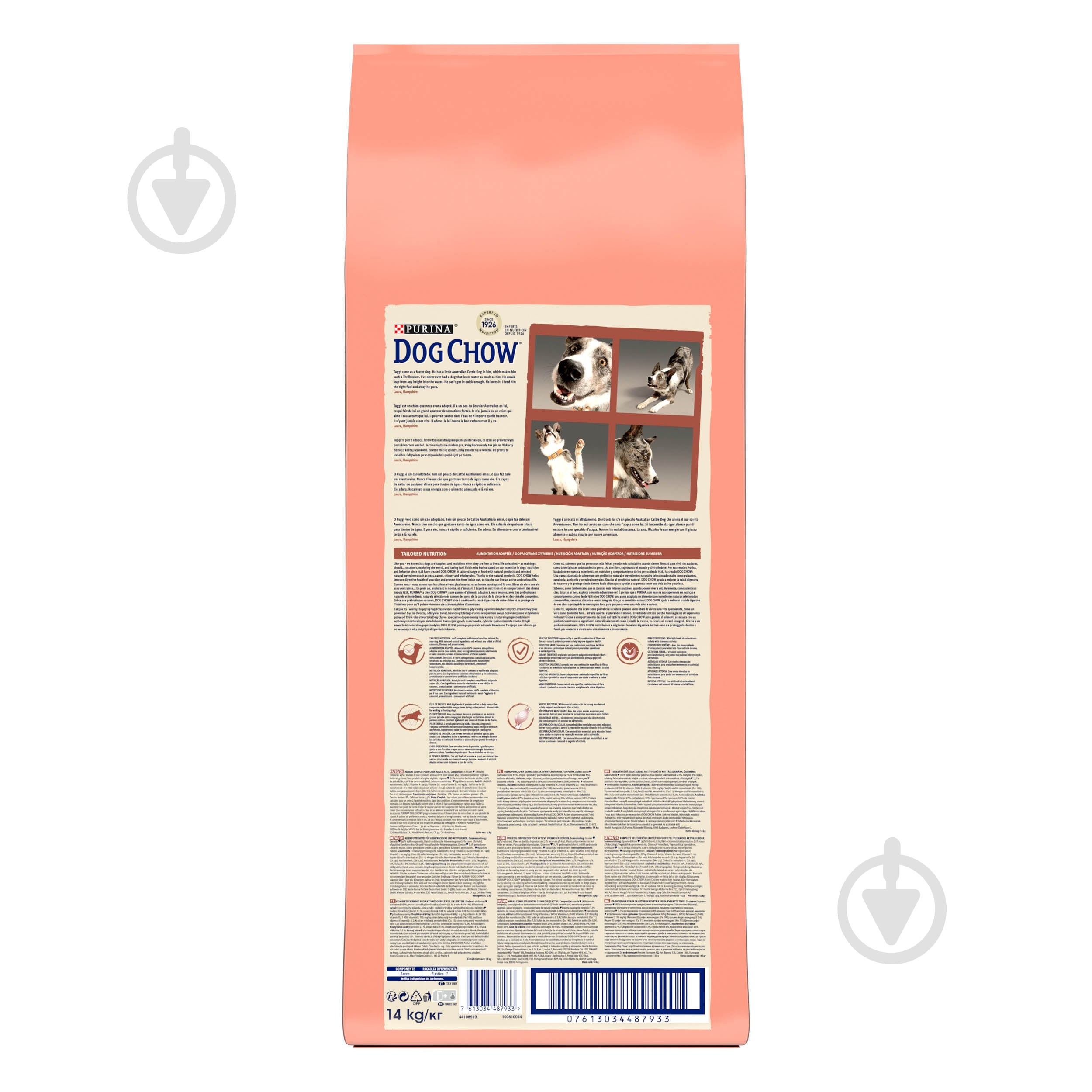 Корм сухой Dog Chow by Purina Active Adult 1+ для взрослых собак с повышенной активностью с курицей 14 кг - фото 4 Корм сухой Dog Chow by Purina Active Adult 1+ для взрослых собак с повышенной активностью с курицей 14 кг - фото 4