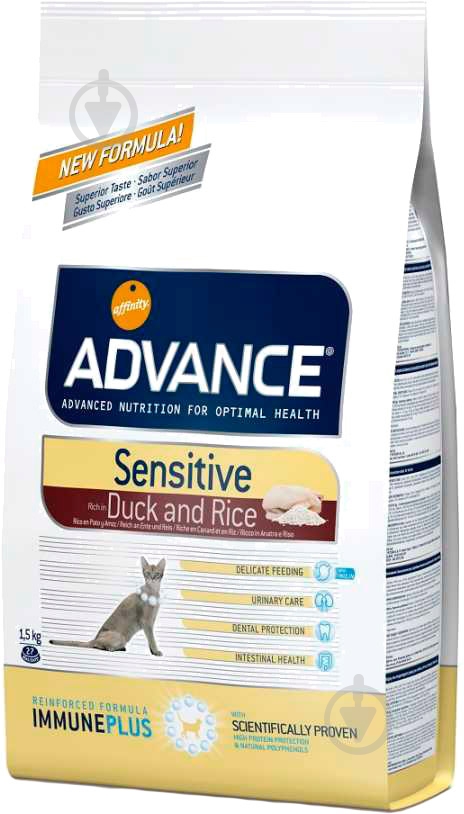 Корм Advance Sensitive с лососем 1,5 кг - фото 1 Корм Advance Sensitive с лососем 1,5 кг - фото 1