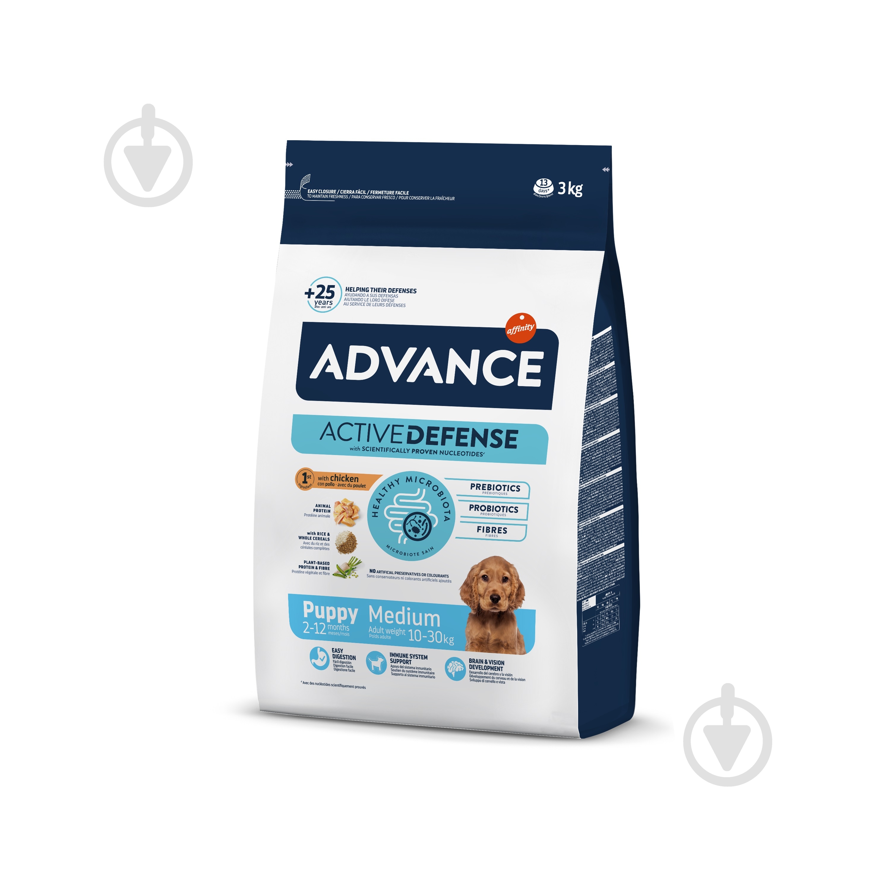 Корм для средних пород Advance Puppy Medium 3 кг (курица, рис) 3 кг - фото 1