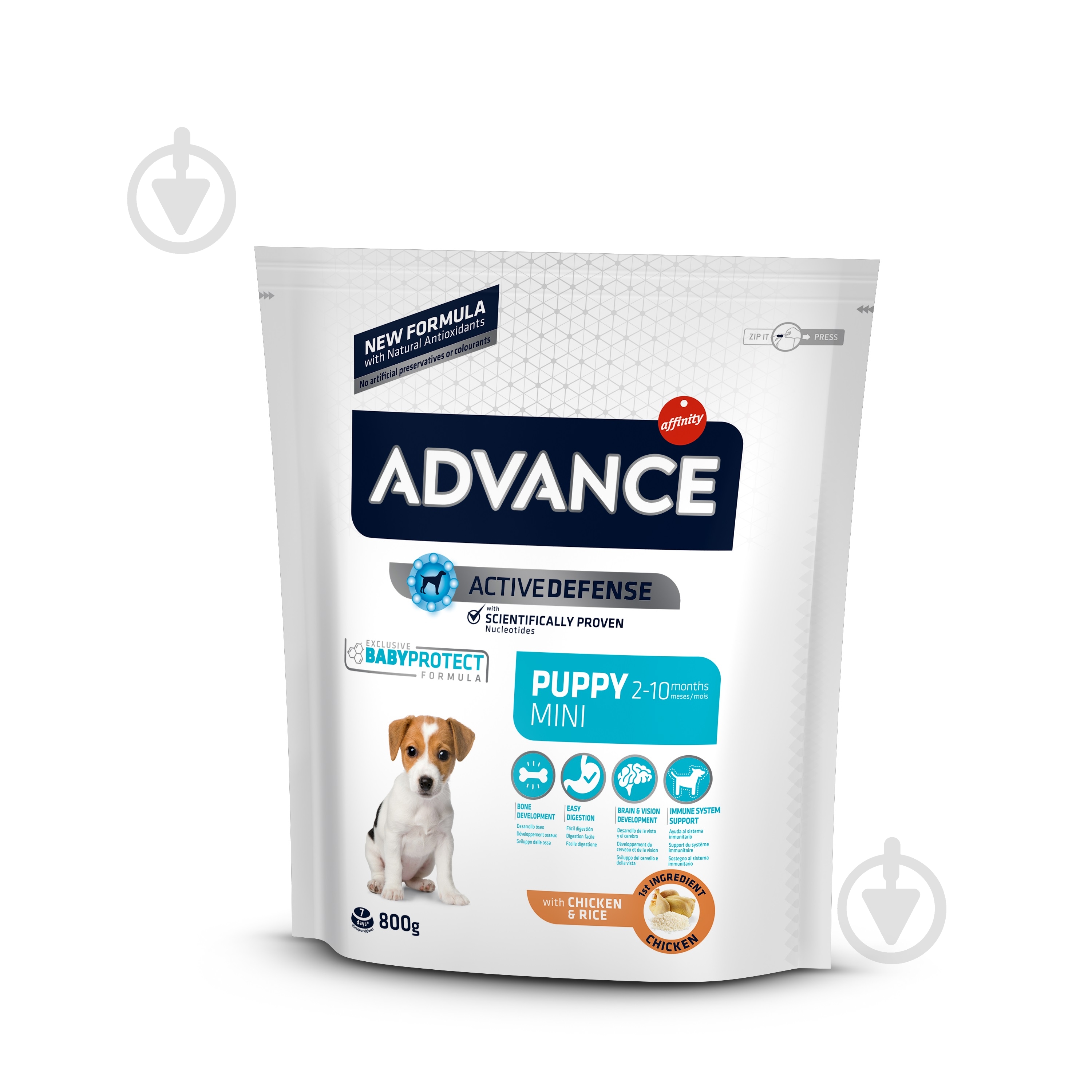 Корм для малых пород Advance Puppy Mini 800 г (курица, рис) 800 г - фото 1