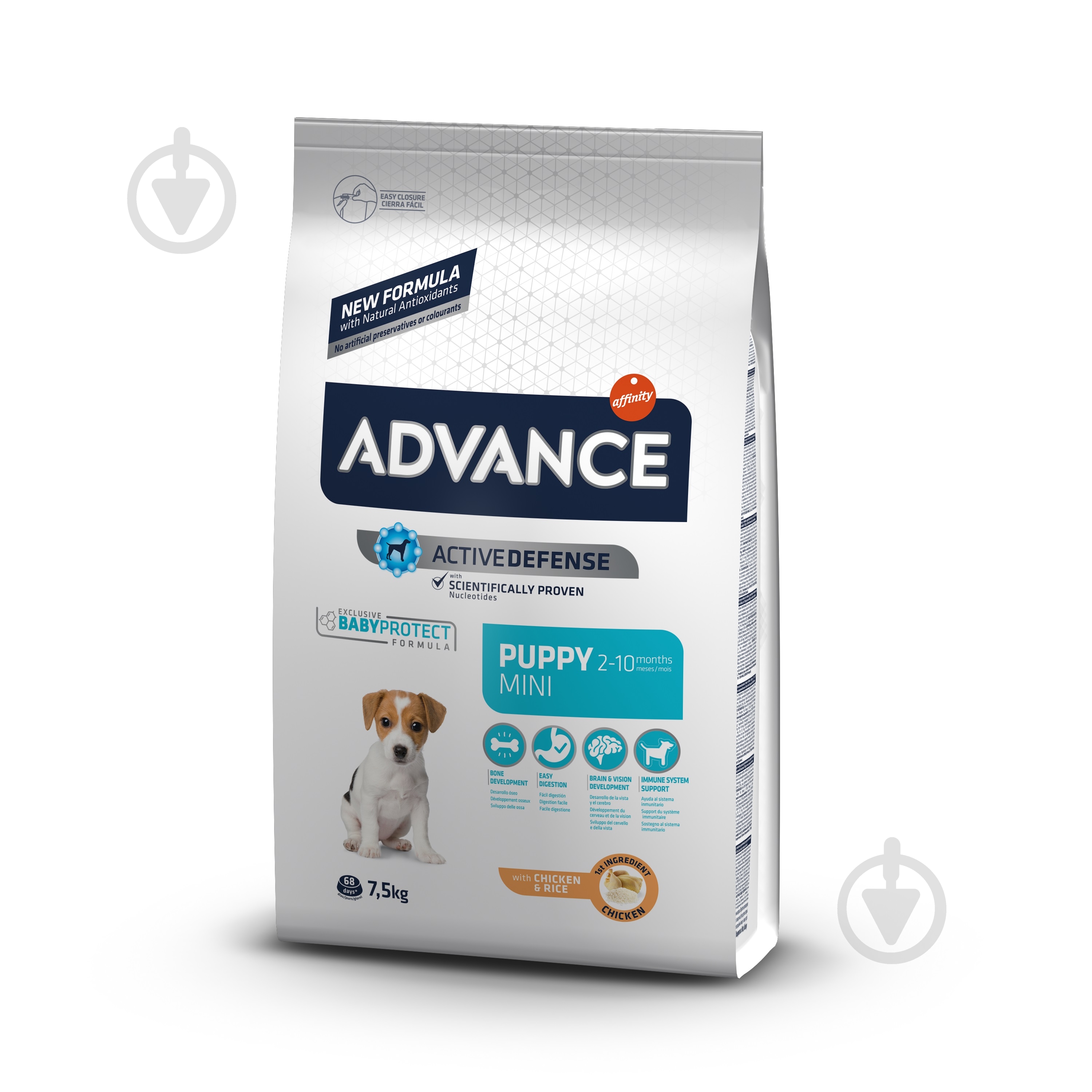 Корм для малых пород Advance Puppy Mini 7,5 кг (курица, рис) 7,5 кг - фото 1