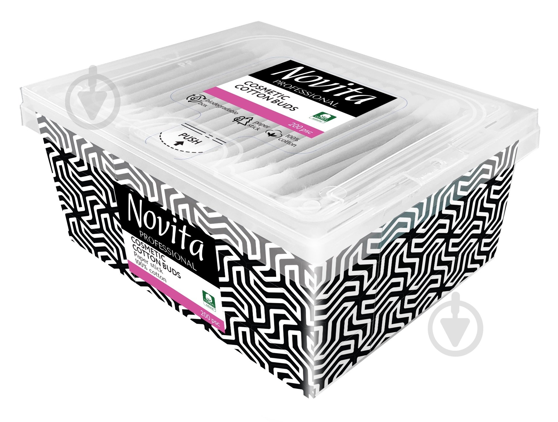 Ватные палочки Novita Professional 200 шт. (коробка) - фото 1