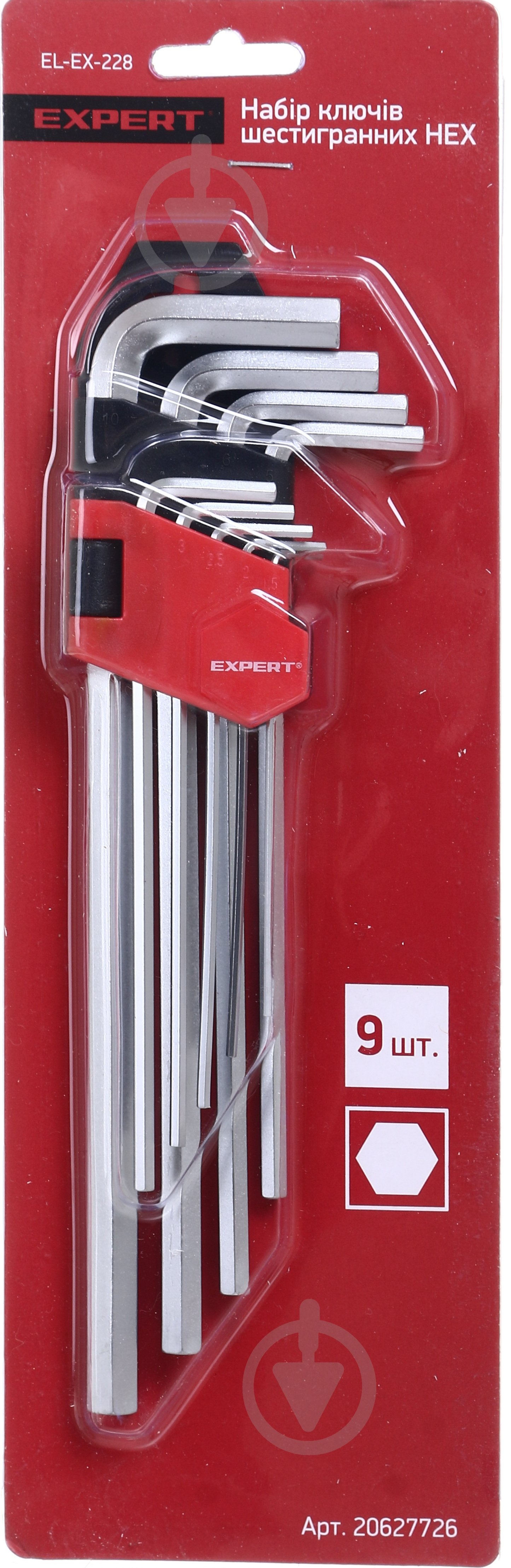Набір ключів Expert імбусових 228 мм HEX 1.5-10 мм 9 шт. EL-EX-228 - фото 3 Набір ключів Expert імбусових 228 мм HEX 1.5-10 мм 9 шт. EL-EX-228 - фото 3