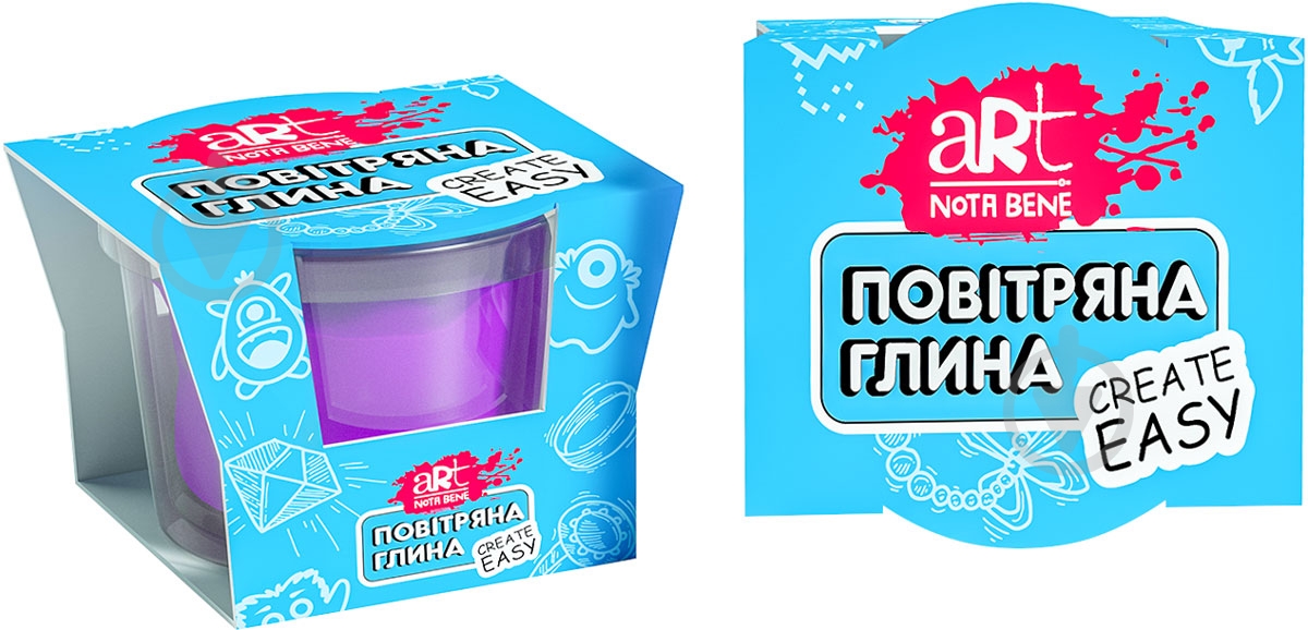 Глина повітряна ART Nota Bene 120 мл фіолетова - фото 1