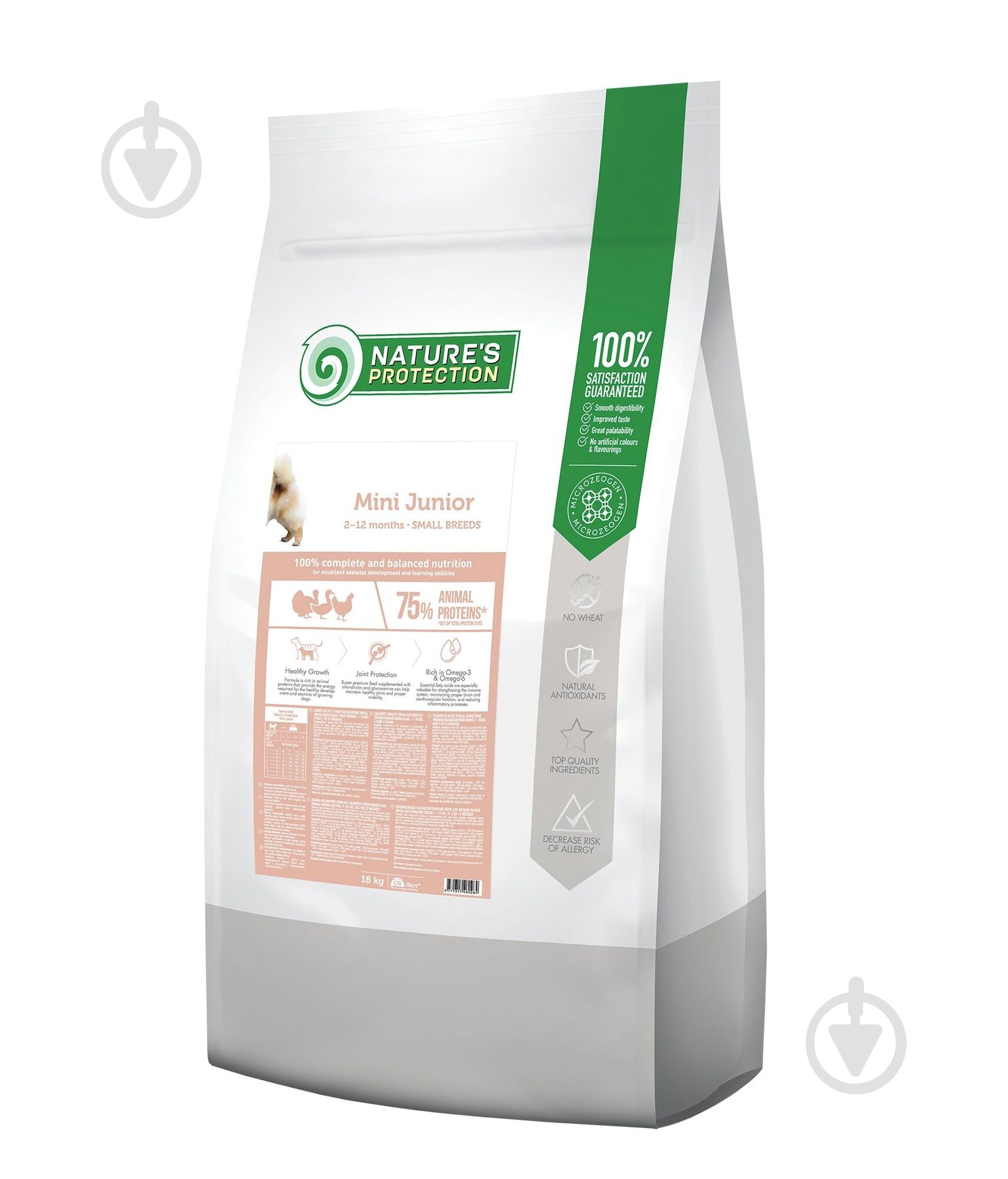 Корм для малих порід Nature's Protection Mini Junior Small Breeds 18 кг (птиця) 18 кг - фото 1 Корм для малих порід Nature's Protection Mini Junior Small Breeds 18 кг (птиця) 18 кг - фото 1