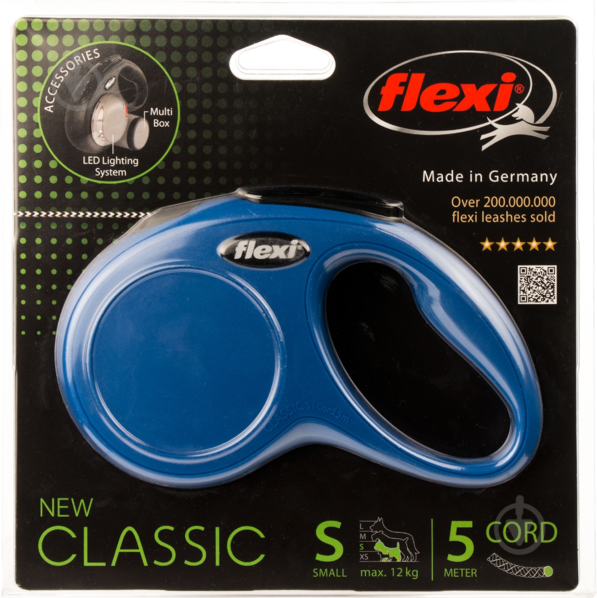 Поводок-рулетка Flexi Classic S синий до 12 кг 5 м - фото 2 Поводок-рулетка Flexi Classic S синий до 12 кг 5 м - фото 2