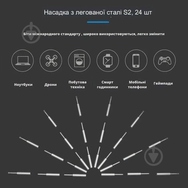 Отвертка аккумуляторная King's Dun с набором бит 28 в 1 КС-882039 - фото 4 Отвертка аккумуляторная King's Dun с набором бит 28 в 1 КС-882039 - фото 4