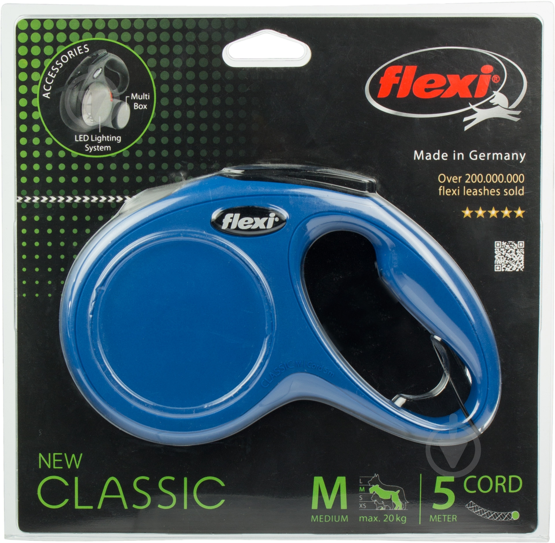 Поводок-рулетка Flexi Classic М синий до 20 кг 5 м - фото 3