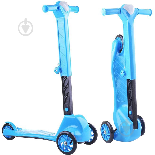 Самокат Doloni Toys голубой 0153/4 - фото 1