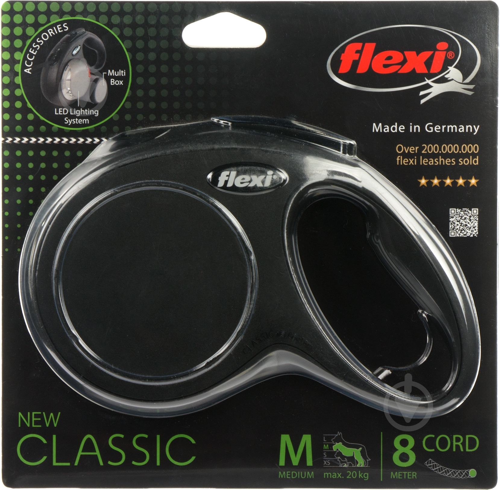 Поводок-рулетка Flexi Classic М черный до 20 кг 8 м - фото 2