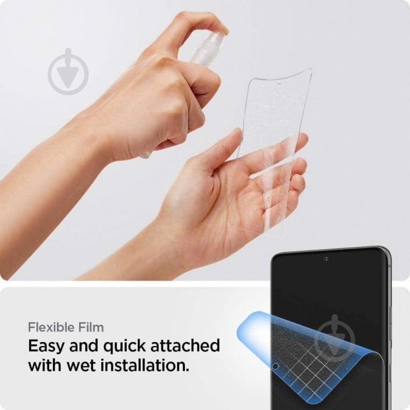 Защитная пленка Spigen для для Galaxy S21 NeoFlex Solid HD Clear (AFL02557) - фото 8 Защитная пленка Spigen для для Galaxy S21 NeoFlex Solid HD Clear (AFL02557) - фото 8