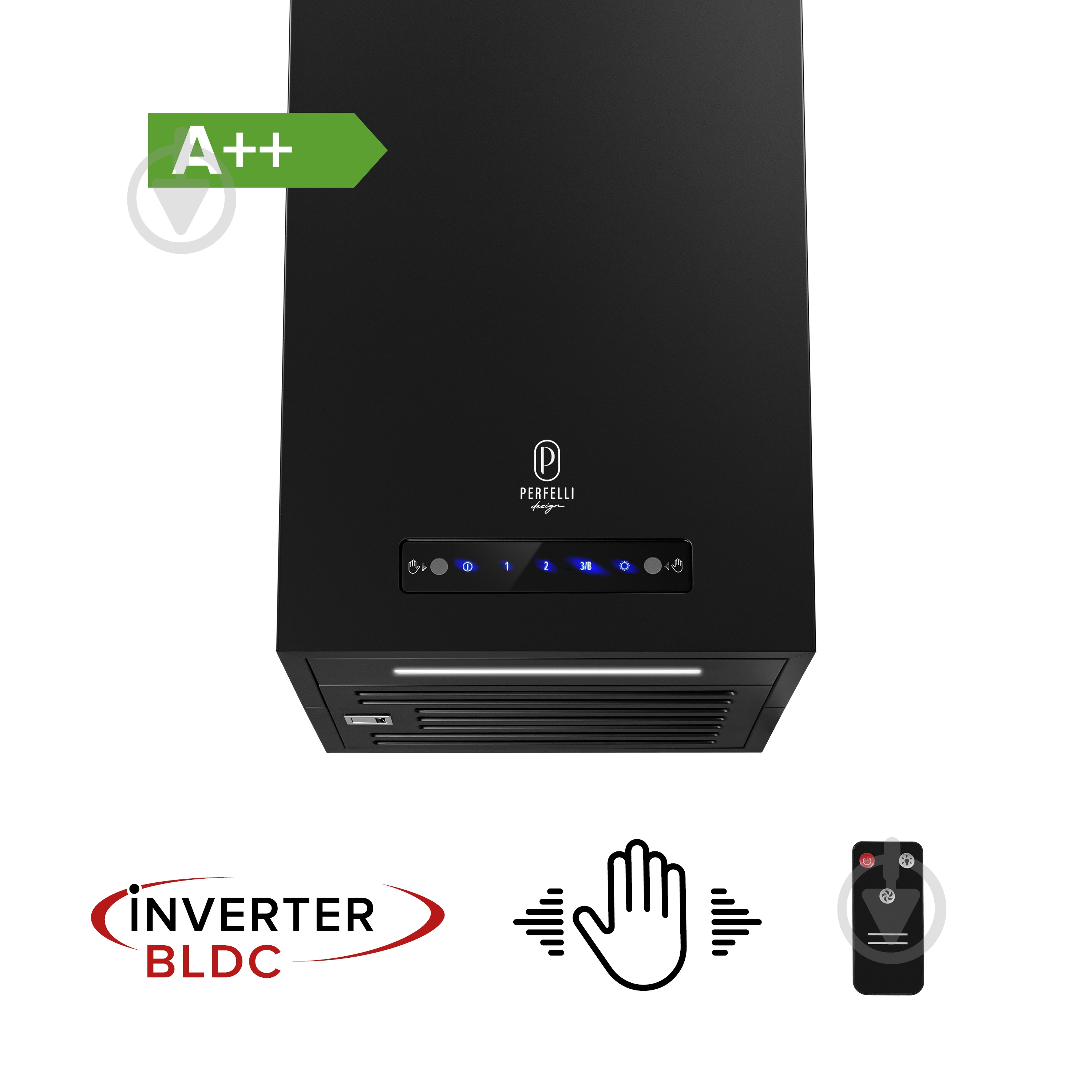 Витяжка Perfelli Design QUATTRO 41 NERO SILENZIO DESIGN QUATTRO 41 NERO SILENZIO - фото 2 Витяжка Perfelli Design QUATTRO 41 NERO SILENZIO DESIGN QUATTRO 41 NERO SILENZIO - фото 2