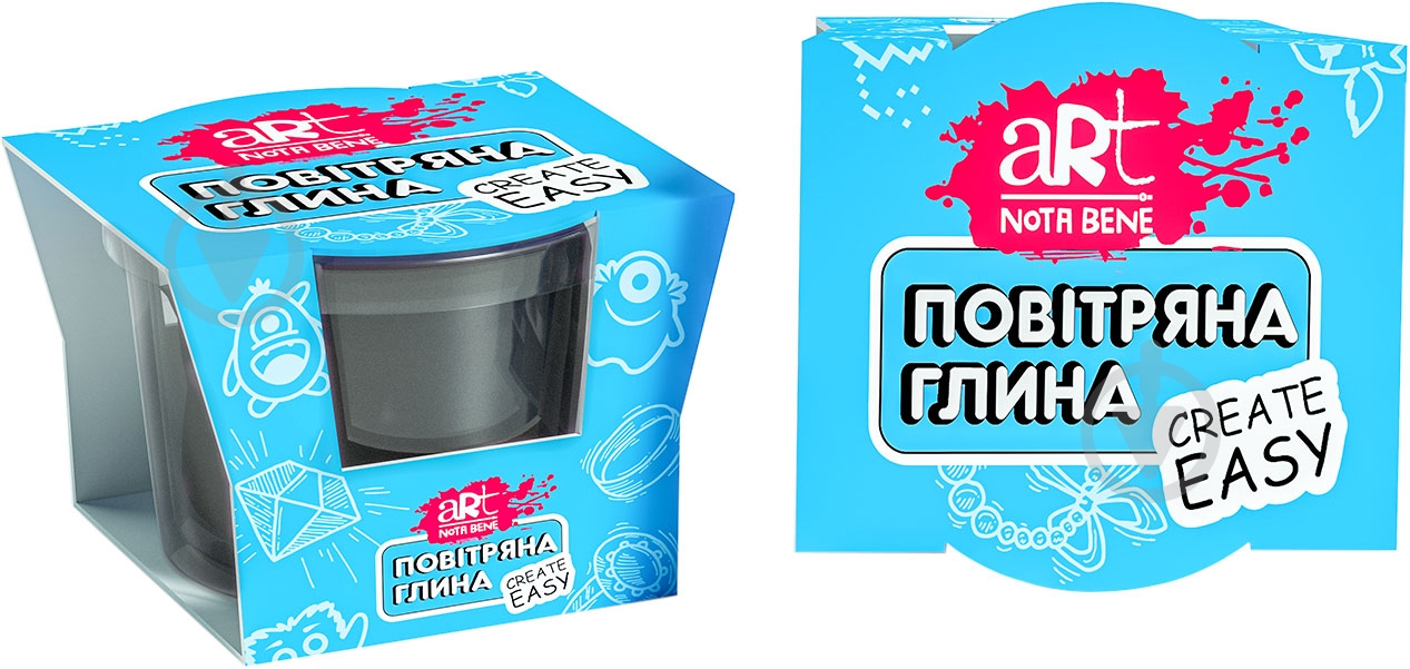 Глина повітряна ART Nota Bene 120 мл чорна - фото 1