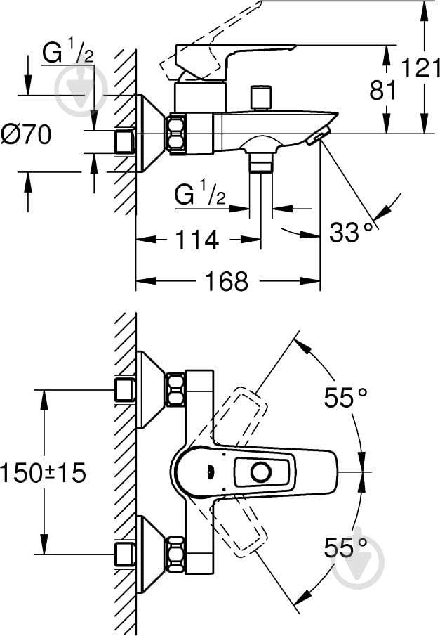 Змішувач для ванни Grohe Start Loop 23355001 - фото 3 Змішувач для ванни Grohe Start Loop 23355001 - фото 3