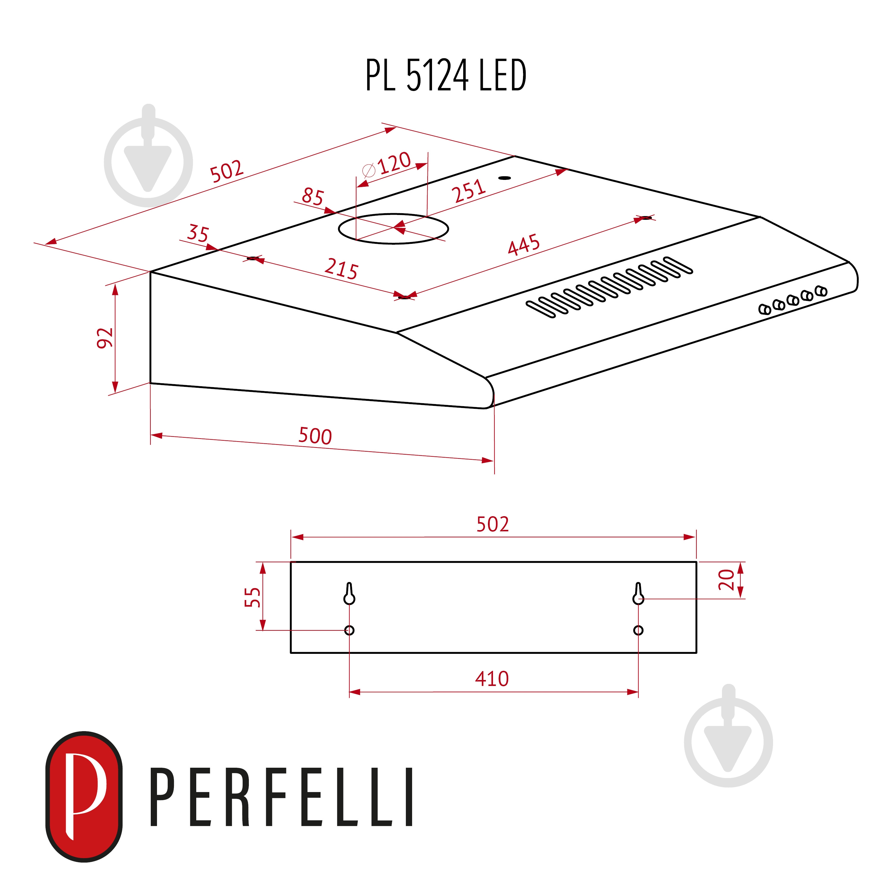 Вытяжка Perfelli PL 5124 BL LED PL 5124 BL LED - фото 11