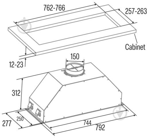Вытяжка Cata GT-PLUS 75 (02031301) - фото 2 Вытяжка Cata GT-PLUS 75 (02031301) - фото 2