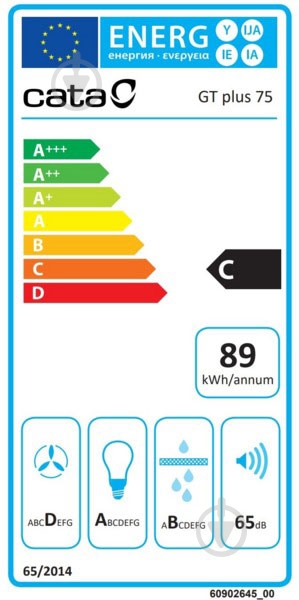 Вытяжка Cata GT-PLUS 75 (02031301) - фото 3 Вытяжка Cata GT-PLUS 75 (02031301) - фото 3