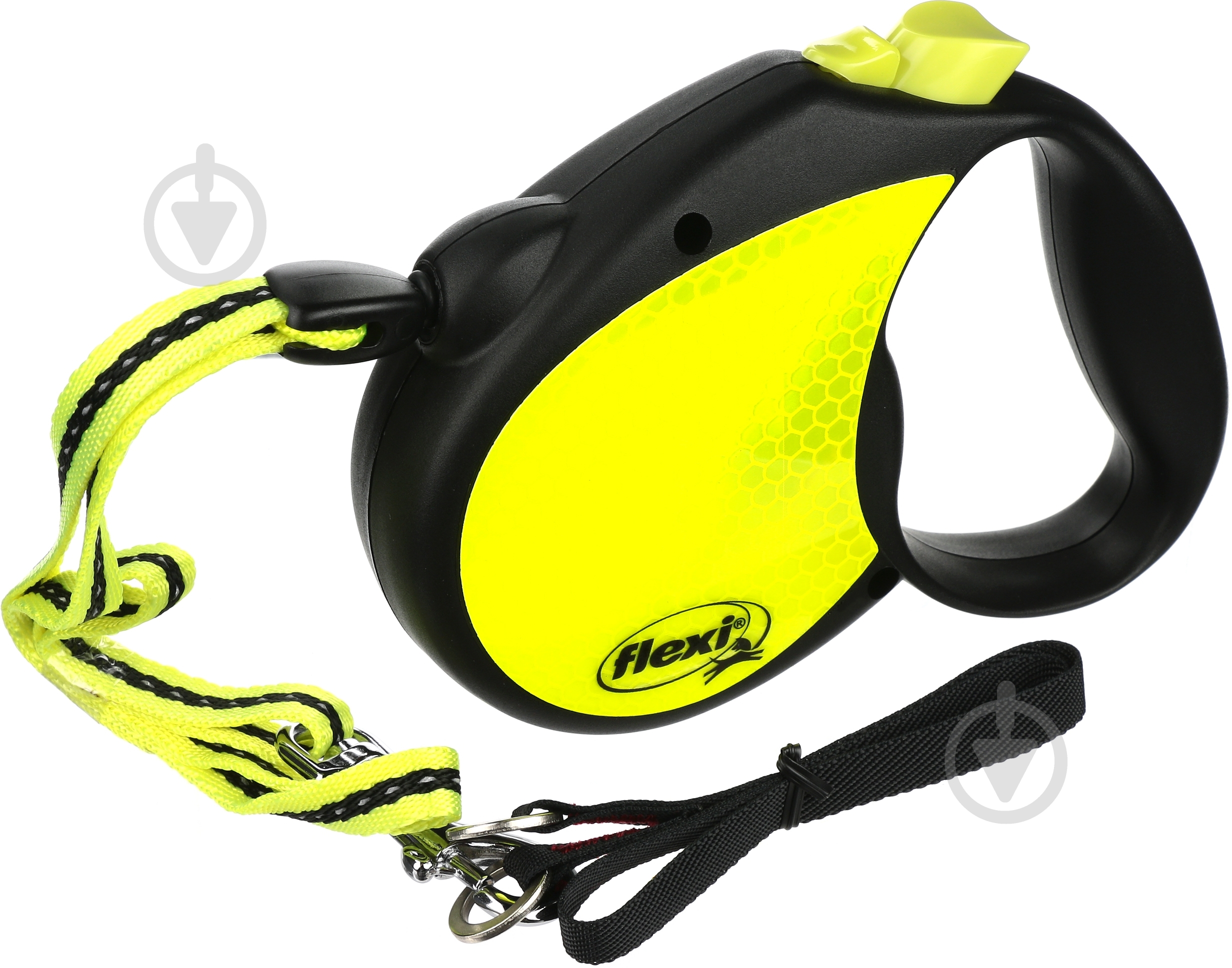 Поводок-рулетка Flexi Neon Reflect М черный с желтым до 20 кг 5 м - фото 1 Поводок-рулетка Flexi Neon Reflect М черный с желтым до 20 кг 5 м - фото 1