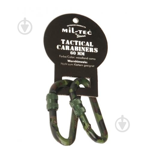 Карабін КАМУФЛЯЖНИЙ (ПАРА, 60MM) [1358] WOODLAND, ЄДИНИЙ - фото 1