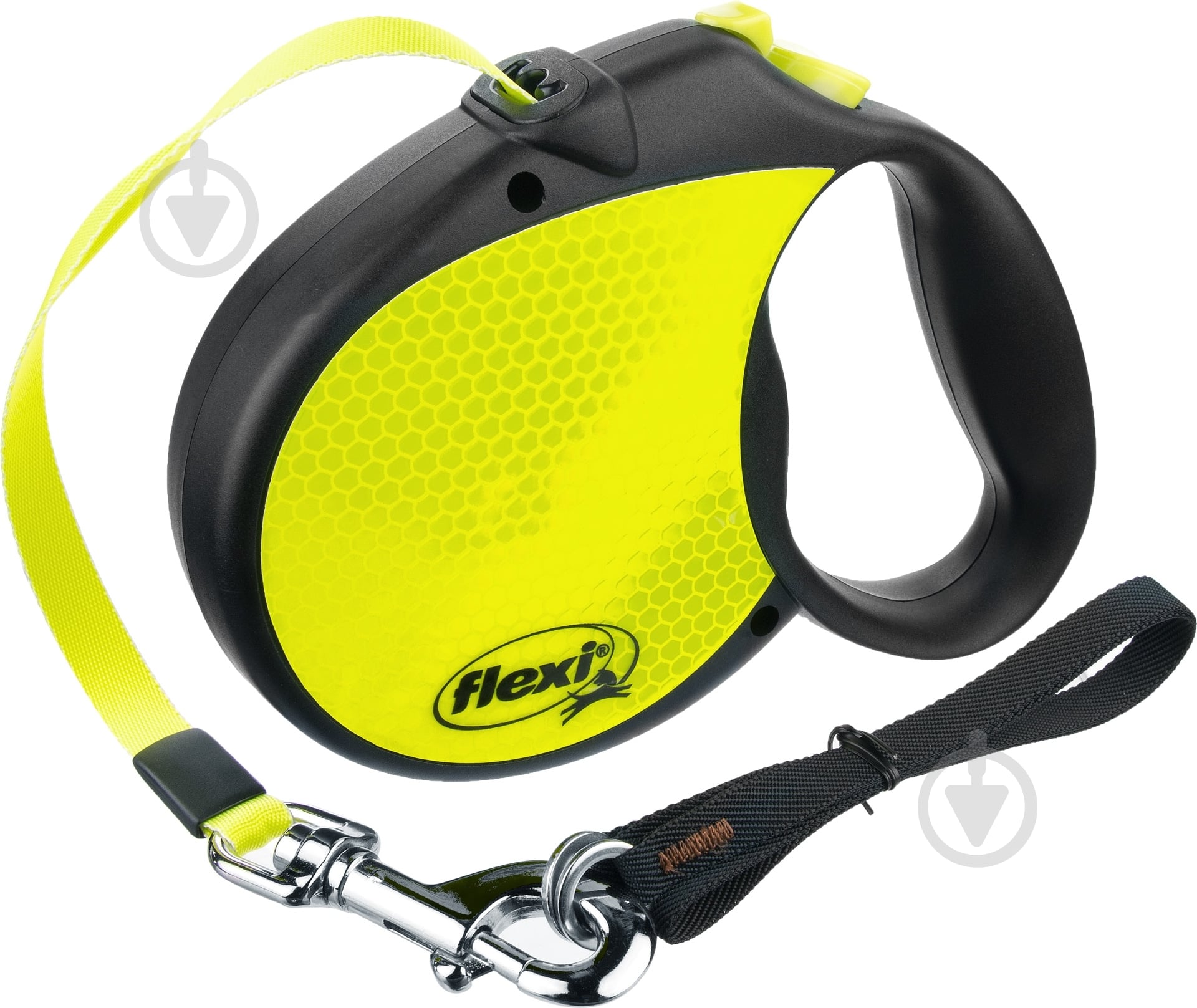 Поводок-рулетка Flexi Neon Reflect L черный с желтым до 50 кг 5 м - фото 1 Поводок-рулетка Flexi Neon Reflect L черный с желтым до 50 кг 5 м - фото 1