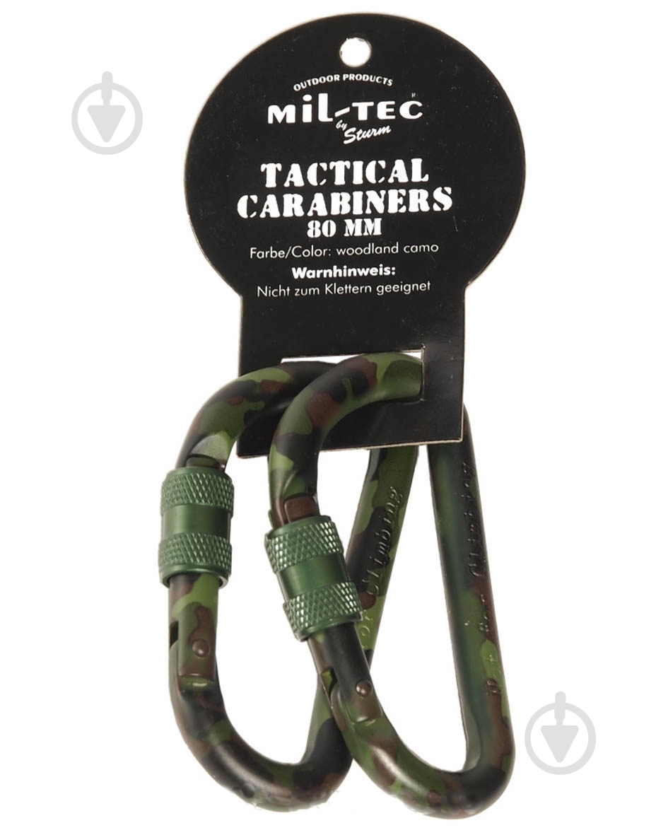 Карабин КАМУФЛЯЖНЫЙ (ПАРА, 80MM) [1358] WOODLAND, ЕДИНЫЙ - фото 1