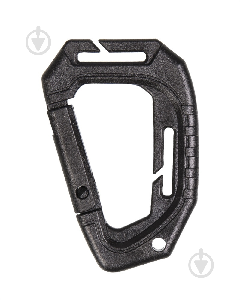 Карабін ТАКТИЧНИЙ ПЛАСТИКОВИЙ TACTICAL CARABINER MOLLE (2 ШТ.) [019] BLACK, 9,3 CM - фото 2