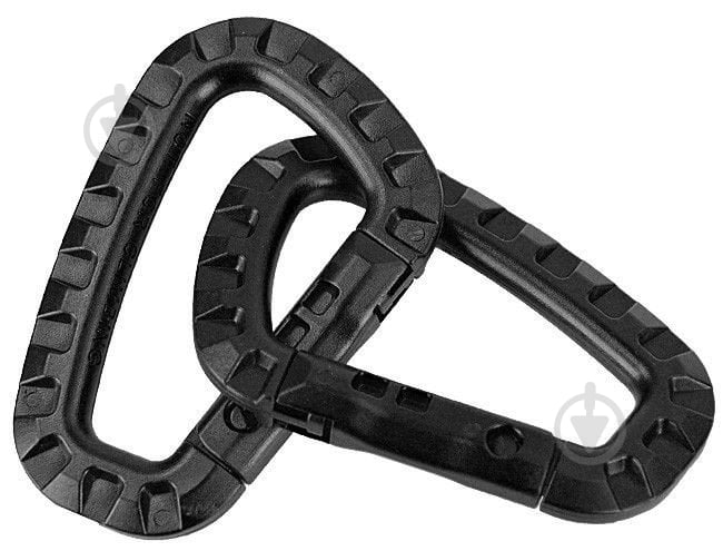 Карабин ТАКТИЧЕСКИЙ ПЛАСТИКОВИЙ ABS (2 ШТ.) [019] BLACK, ЕДИНЫЙ - фото 1