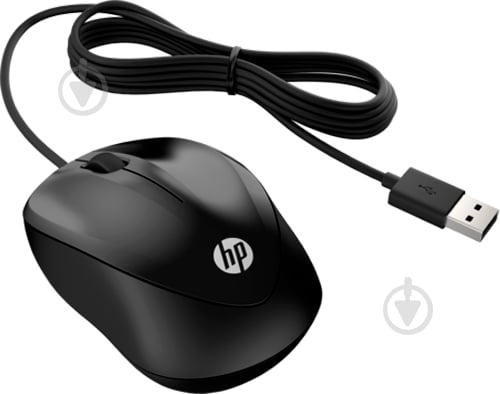 Мышь HP Wired Mouse 1000 (4QM14AA) black - фото 3