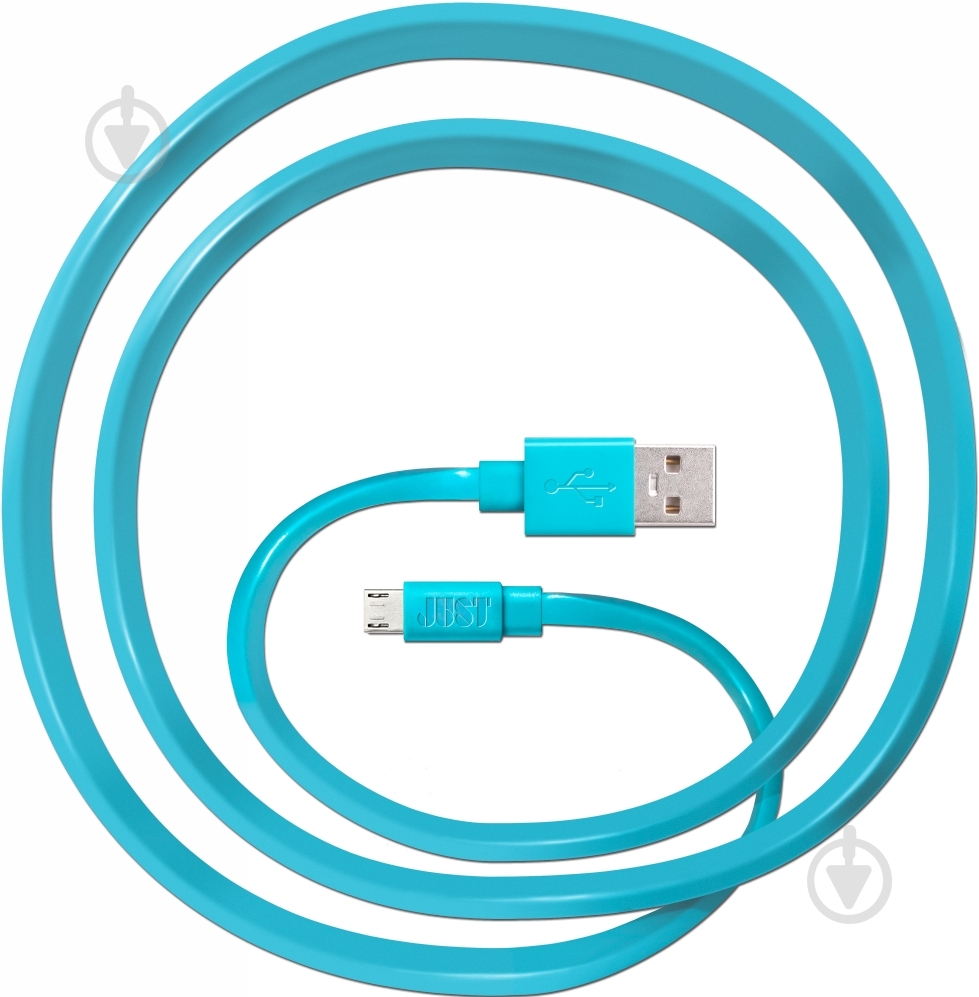 Кабель JUST USB – microUSB 1.2 м голубой (MCR-FRDM-BL) - фото 1