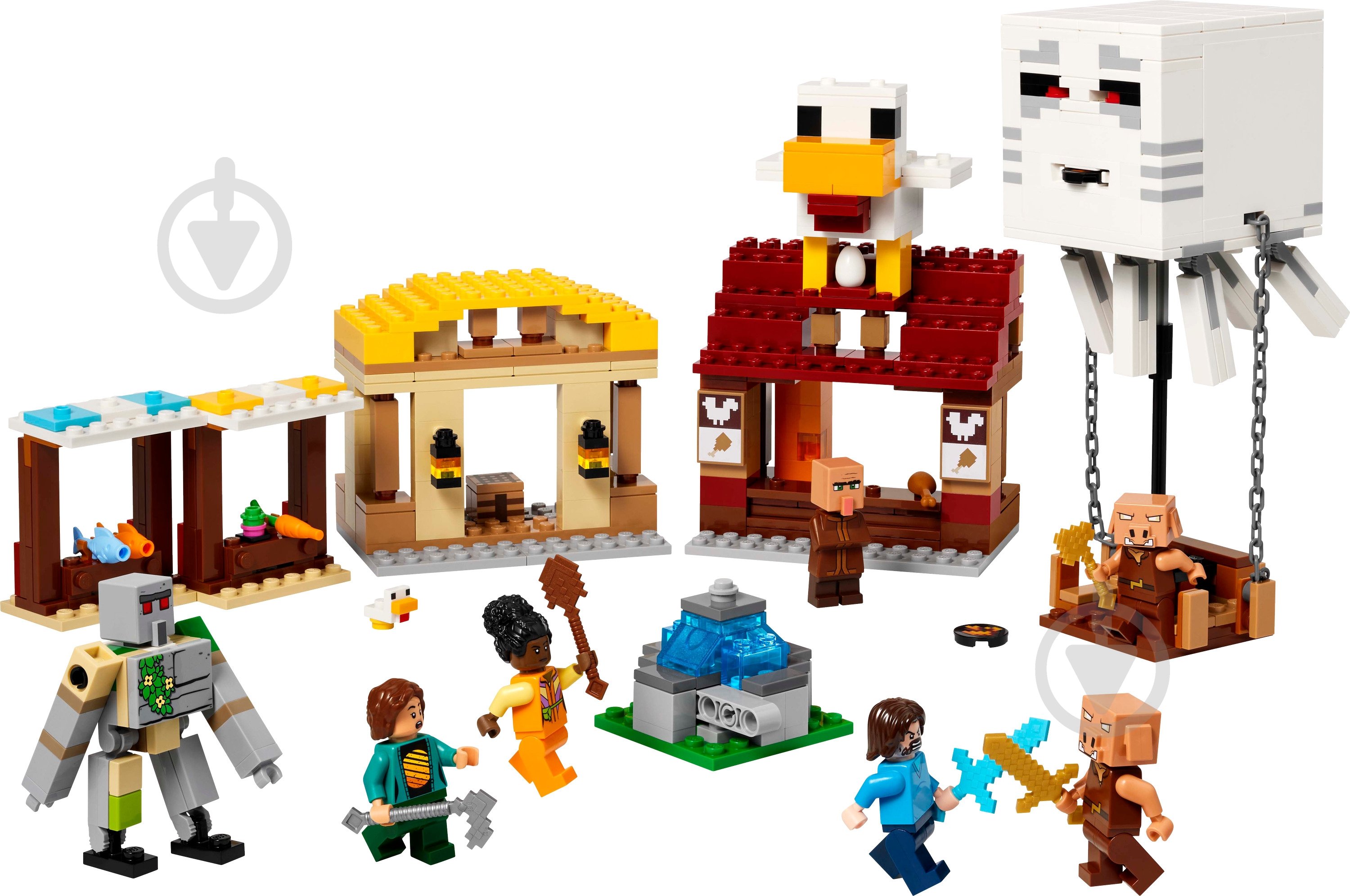 Конструктор LEGO Minecraft Напад на село з повітряною кулею Ґаст 21273 - фото 3