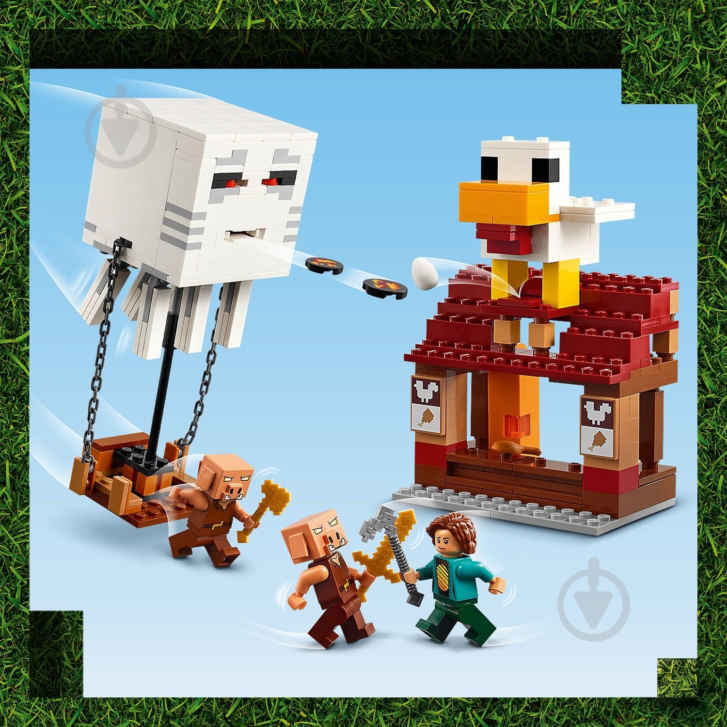 Конструктор LEGO Minecraft Напад на село з повітряною кулею Ґаст 21273 - фото 8